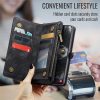 6601149632B-8 CASEME For Samsung Galaxy S25 Edge Case 2-in-1 Detachable Magnetic Zipper Wallet Vegan Leather Flip Cover