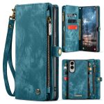 CASEME For Samsung Galaxy S25 Edge Case 2-in-1 Detachable Magnetic Zipper Wallet Vegan Leather Flip Cover