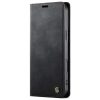 CASEME For iPhone 16 Case RFID Blocking Wallet Calf Texture Vegan Leather Flip Cover