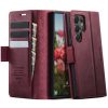 6601159795C-1 CASEME For Samsung Galaxy S22 Ultra Case RFID Blocking Wallet Calf Texture Vegan Leather Flip Cover