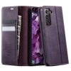 CASEME For Samsung Galaxy S22 Case RFID Blocking Wallet Calf Texture Vegan Leather Flip Cover
