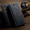 CASEME For Samsung Galaxy S25 / Galaxy S24 Case RFID Blocking Wallet Calf Texture Vegan Leather Flip Cover