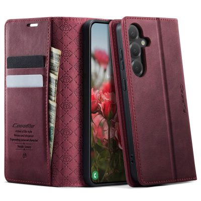 6601159799A-1 CASEME For Samsung Galaxy S25+ / Galaxy S24+ Case RFID Blocking Wallet Calf Texture Vegan Leather Flip Cover