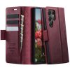 CASEME For Samsung Galaxy S24 Ultra Case RFID Blocking Wallet Calf Texture Vegan Leather Flip Cover