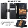 CASEME For Samsung Galaxy S24 Ultra Case RFID Blocking Wallet Calf Texture Vegan Leather Flip Cover