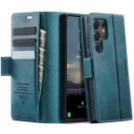 CASEME For Samsung Galaxy S24 Ultra Case RFID Blocking Wallet Calf Texture Vegan Leather Flip Cover