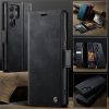 CASEME For Samsung Galaxy S25 Ultra Case RFID Blocking Wallet Calf Texture Vegan Leather Flip Cover