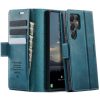 CASEME For Samsung Galaxy S25 Ultra Case RFID Blocking Wallet Calf Texture Vegan Leather Flip Cover