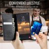 CASEME For Samsung Galaxy S25 Edge Case RFID Blocking Wallet Calf Texture Vegan Leather Flip Cover