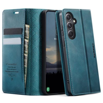 6601159803A-1 CASEME For Samsung Galaxy S23 FE Case RFID Blocking Wallet Calf Texture Vegan Leather Flip Cover