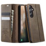 CASEME For Samsung Galaxy S23 FE Case RFID Blocking Wallet Calf Texture Vegan Leather Flip Cover