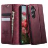 6601159803D-1 CASEME For Samsung Galaxy S23 FE Case RFID Blocking Wallet Calf Texture Vegan Leather Flip Cover
