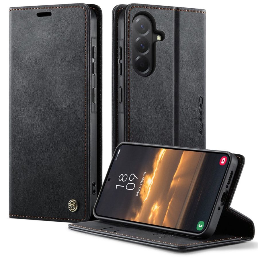 CASEME For Samsung Galaxy A56 Case RFID Blocking Wallet Calf Texture Vegan Leather Flip Cover