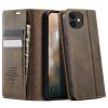 6601160820B-1 CASEME For iPhone 12 Mini Case RFID Blocking Wallet Calf Texture Vegan Leather Flip Cover