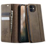 CASEME For iPhone 12 Mini Case RFID Blocking Wallet Calf Texture Vegan Leather Flip Cover