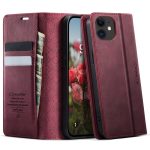 CASEME For iPhone 12 Mini Case RFID Blocking Wallet Calf Texture Vegan Leather Flip Cover