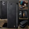 CASEME For iPhone 12 Pro / iPhone 12 Case RFID Blocking Wallet Calf Texture Vegan Leather Flip Cover