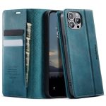 CASEME For iPhone 12 Pro / iPhone 12 Case RFID Blocking Wallet Calf Texture Vegan Leather Flip Cover
