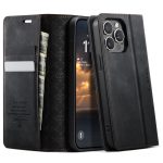 CASEME For iPhone 13 Pro Case RFID Blocking Wallet Calf Texture Vegan Leather Flip Cover
