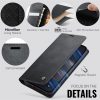 CASEME For iPhone 16 Pro Case RFID Blocking Wallet Calf Texture Vegan Leather Flip Cover