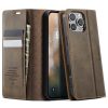 CASEME For iPhone 16 Pro Case RFID Blocking Wallet Calf Texture Vegan Leather Flip Cover