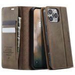 CASEME For iPhone 16 Pro Case RFID Blocking Wallet Calf Texture Vegan Leather Flip Cover