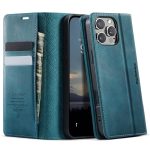 CASEME For iPhone 16 Pro Max Case RFID Blocking Wallet Calf Texture Vegan Leather Flip Cover