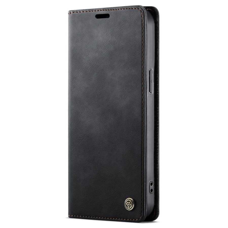 CASEME For iPhone 17e / iPhone 16e Case RFID Blocking Wallet Calf Texture Vegan Leather Flip Cover