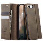 CASEME For iPhone 17e / iPhone 16e Case RFID Blocking Wallet Calf Texture Vegan Leather Flip Cover