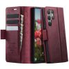 CASEME For Samsung Galaxy S23 Ultra Case RFID Blocking Wallet Calf Texture Vegan Leather Flip Cover