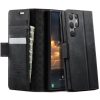 CASEME For Samsung Galaxy S23 Ultra Case RFID Blocking Wallet Calf Texture Vegan Leather Flip Cover