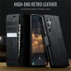 CASEME For Samsung Galaxy S23 Ultra Case RFID Blocking Wallet Calf Texture Vegan Leather Flip Cover
