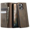 CASEME For iPhone 14 Pro Case RFID Blocking Wallet Calf Texture Vegan Leather Flip Cover