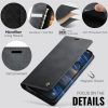 CASEME For iPhone 14 Pro Case RFID Blocking Wallet Calf Texture Vegan Leather Flip Cover