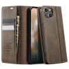 CASEME For iPhone 14 Plus Case RFID Blocking Wallet Calf Texture Vegan Leather Flip Cover