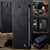 CASEME For iPhone 15 Plus Case RFID Blocking Wallet Calf Texture Vegan Leather Flip Cover