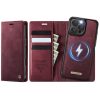 6601166106A-1 CASEME iPhone 16 Pro Max Case 2-in-1 Detachable Wallet Vegan Leather Flip Cover - Compatible with MagSafe