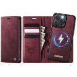 CASEME iPhone 16 Pro Max Case 2-in-1 Detachable Wallet Vegan Leather Flip Cover - Compatible with MagSafe
