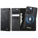 CASEME iPhone 16 Pro Max Case 2-in-1 Detachable Wallet Vegan Leather Flip Cover - Compatible with MagSafe