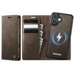 CASEME iPhone 16 Plus Case 2-in-1 Detachable Wallet Vegan Leather Flip Cover - Compatible with MagSafe