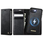 CASEME iPhone 17e / 16e Case 2-in-1 Detachable Wallet Vegan Leather Flip Cover - Compatible with MagSafe