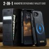 6601166406A-4 CASEME iPhone 17e / 16e Case 2-in-1 Detachable Wallet Vegan Leather Flip Cover - Compatible with MagSafe