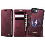 CASEME iPhone 17e / 16e Case 2-in-1 Detachable Wallet Vegan Leather Flip Cover - Compatible with MagSafe