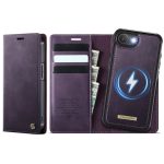 CASEME iPhone 17e / 16e Case 2-in-1 Detachable Wallet Vegan Leather Flip Cover - Compatible with MagSafe