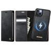 6601166408A-1 CASEME iPhone 15 Case 2-in-1 Detachable Wallet Vegan Leather Flip Cover - Compatible with MagSafe