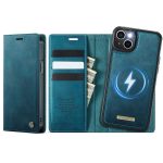 CASEME iPhone 15 Plus / iPhone 14 Plus Case 2-in-1 Detachable Wallet Vegan Leather Flip Cover - Compatible with MagSafe