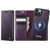 CASEME iPhone 15 Plus / iPhone 14 Plus Case 2-in-1 Detachable Wallet Vegan Leather Flip Cover - Compatible with MagSafe