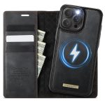 CASEME iPhone 15 Pro Case 2-in-1 Detachable Wallet Vegan Leather Flip Cover - Compatible with MagSafe