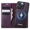 6601166413E-1 CASEME iPhone 15 Pro Case 2-in-1 Detachable Wallet Vegan Leather Flip Cover - Compatible with MagSafe