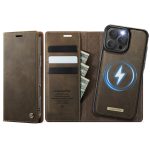 CASEME iPhone 16 Pro Case 2-in-1 Detachable Wallet Vegan Leather Flip Cover - Compatible with MagSafe